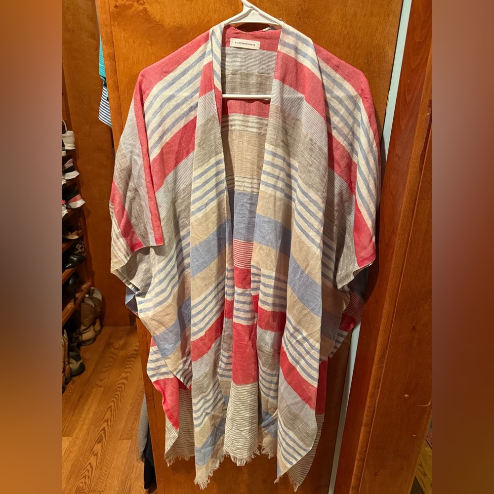 Anthropologie short kimono muted colors